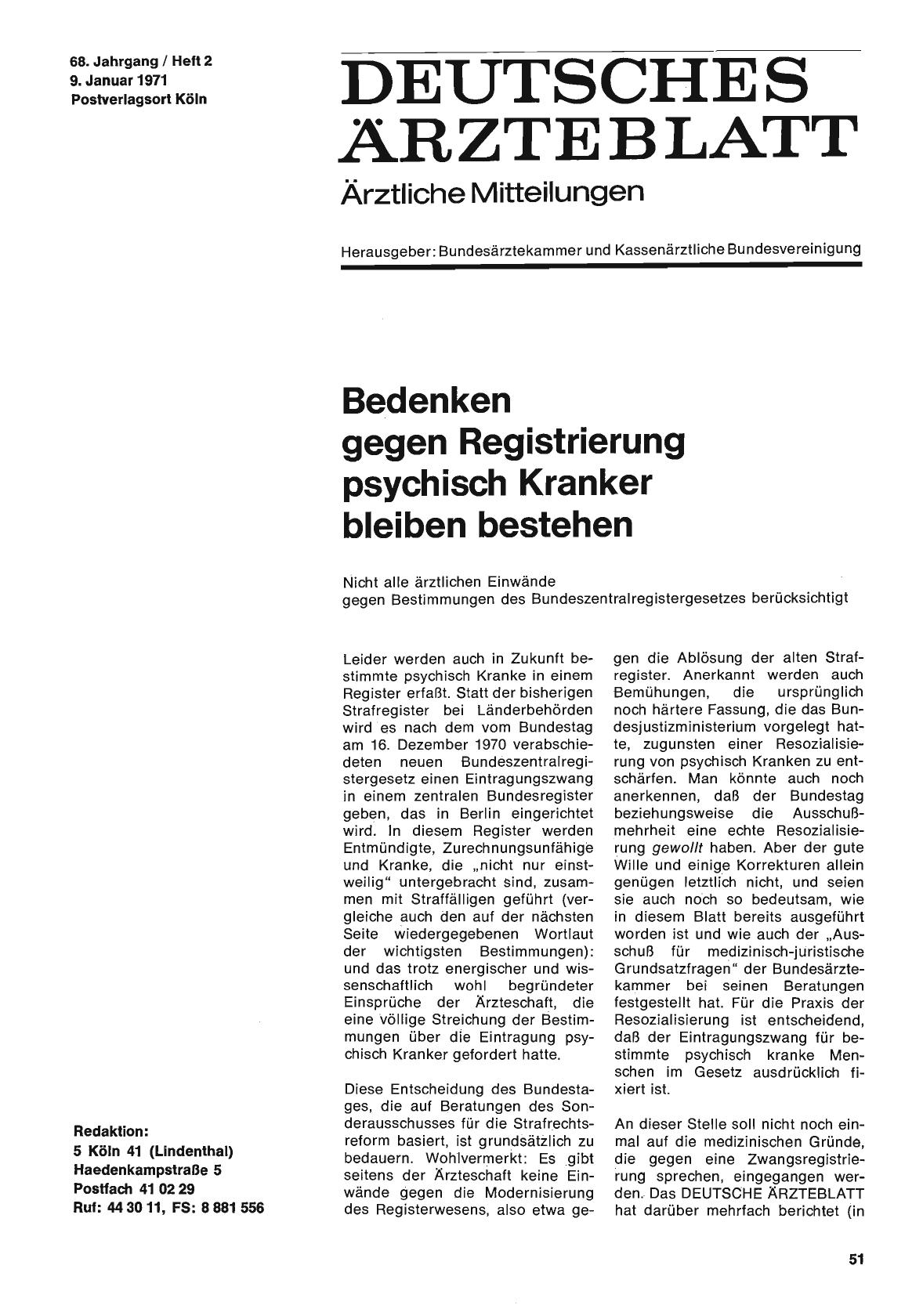 Vorschauseite 1: Bedenken gegen Registrierung psychisch Kranker bleiben bestehen