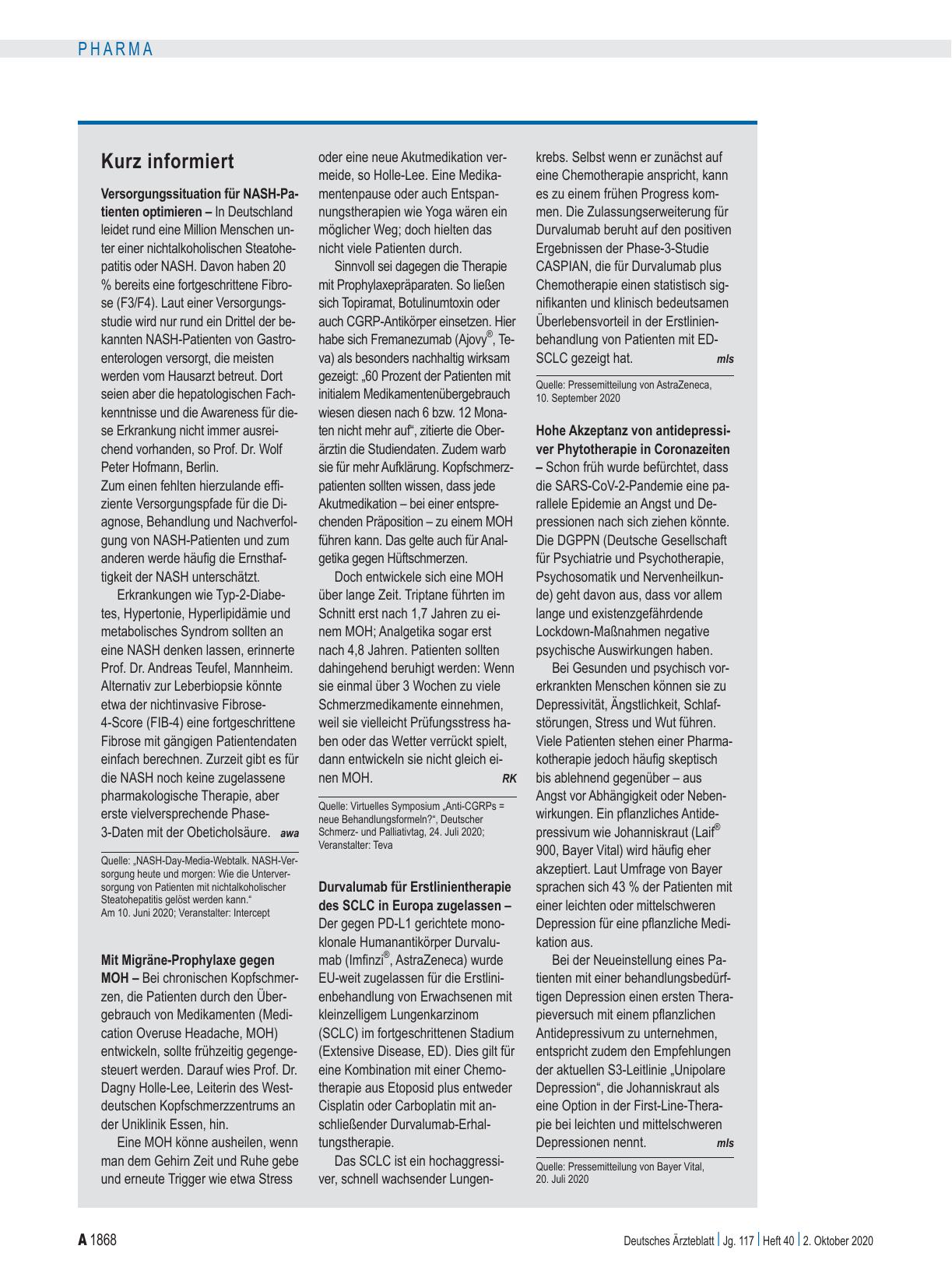 Vorschauseite 1: Kurz informiert
