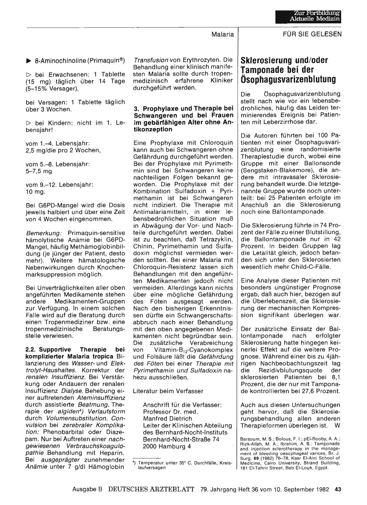 Vorschauseite 1: Sklerosierung und/oder Tamponade bei der Ösophagusvarizenblutung