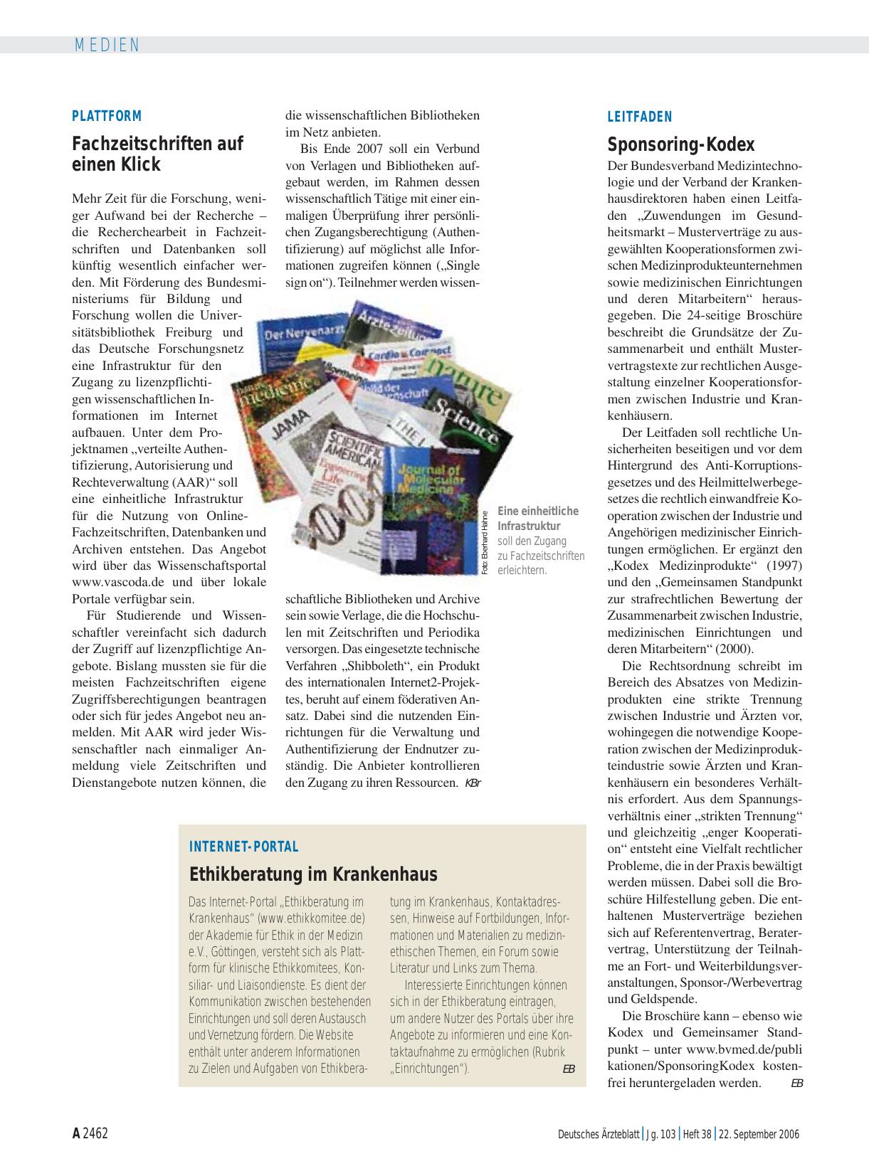 Vorschauseite 1: Plattform: Fachzeitschriften auf einen Klick