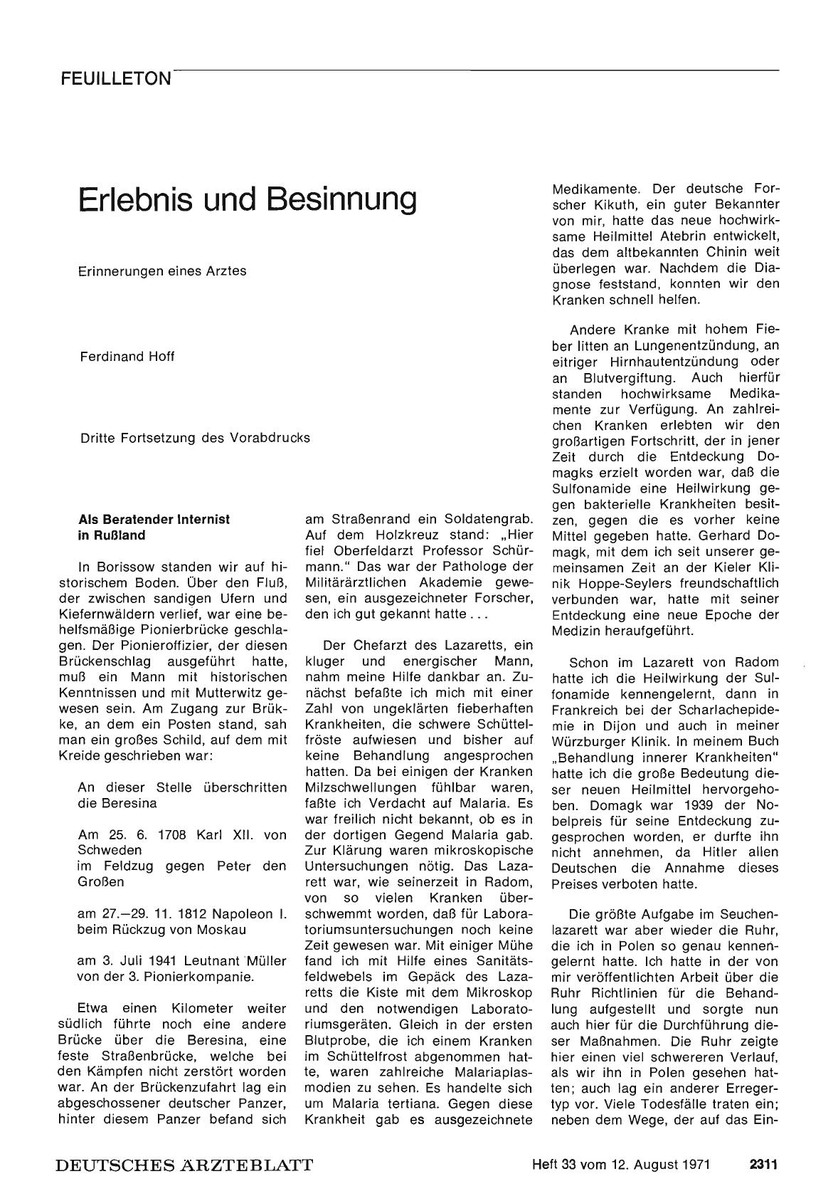 Vorschauseite 1: Erlebnis und Besinnung