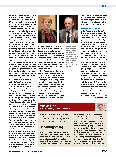 Vorschauseite 3: KBV-Vertreterversammlung: Der Blick richtet sich nach vorn