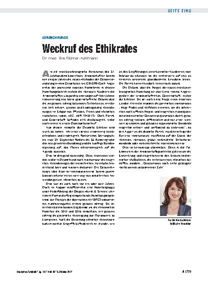 Vorschauseite 1: Genomchirurgie: Weckruf des Ethikrates