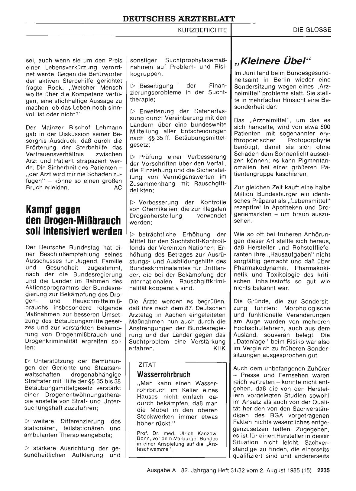 Vorschauseite 1: „Kleinere Übel“