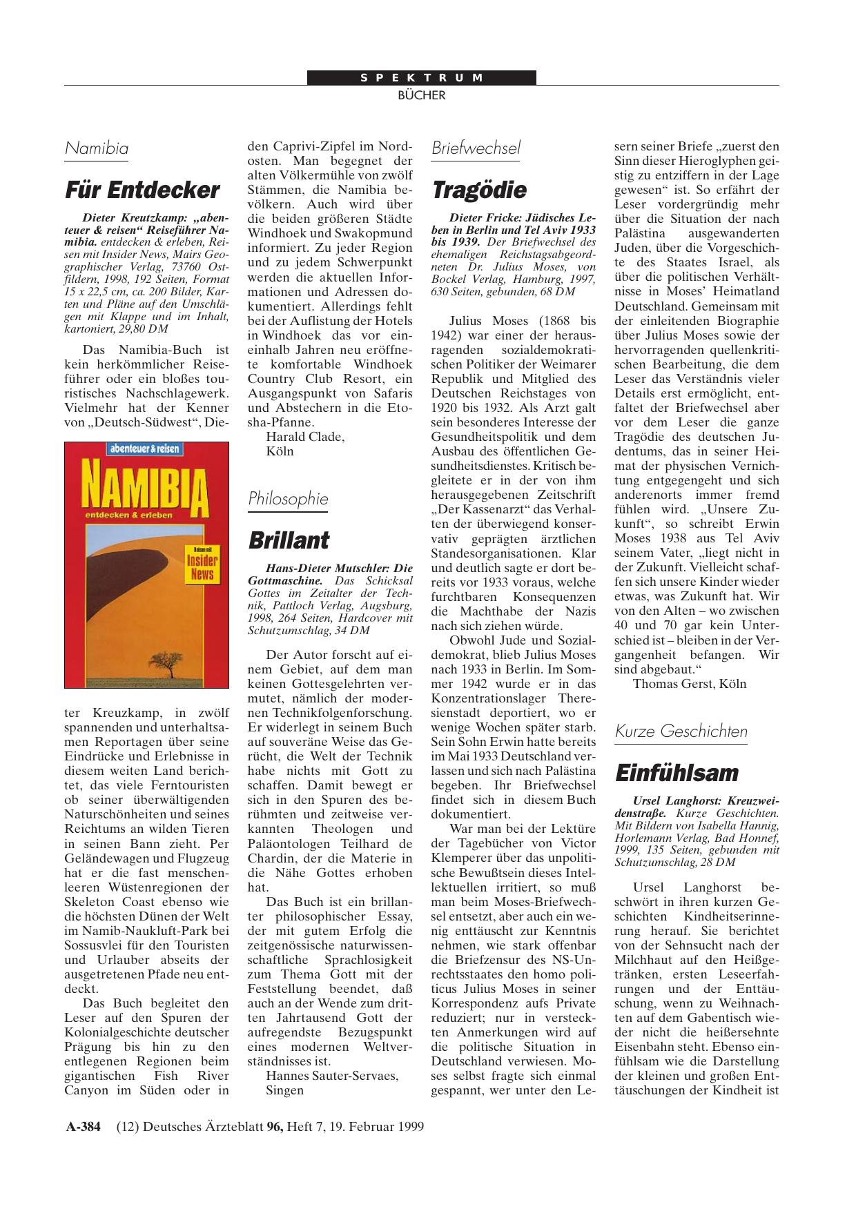 Vorschauseite 1: abenteuer & reisen: Reiseführer Namibia