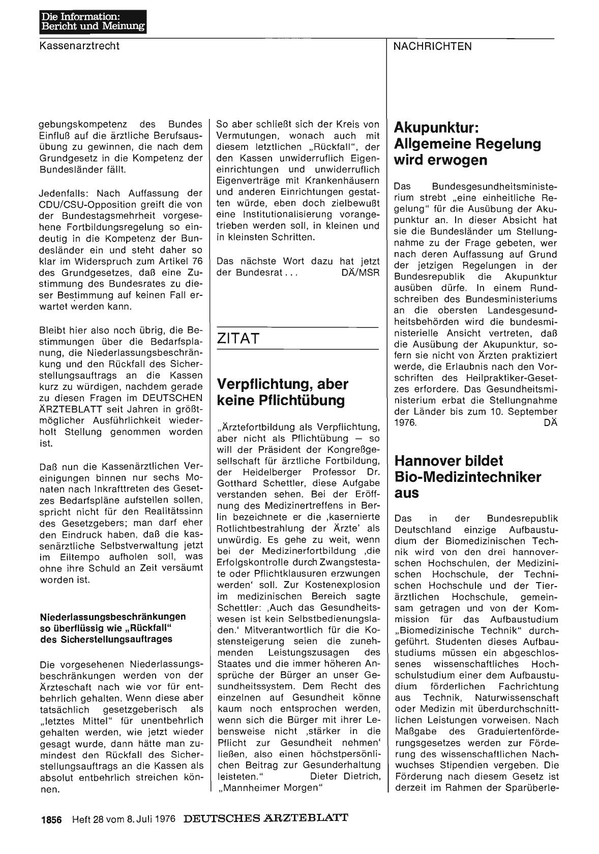 Vorschauseite 1: Verpflichtung, aber keine Pflichtübung