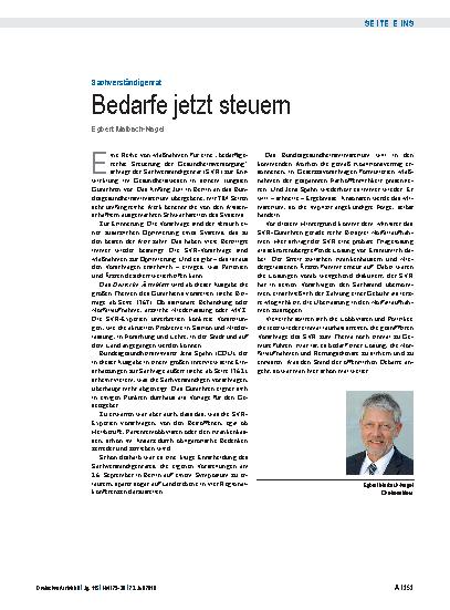 Vorschauseite 1: Sachverständigenrat: Bedarfe jetzt steuern