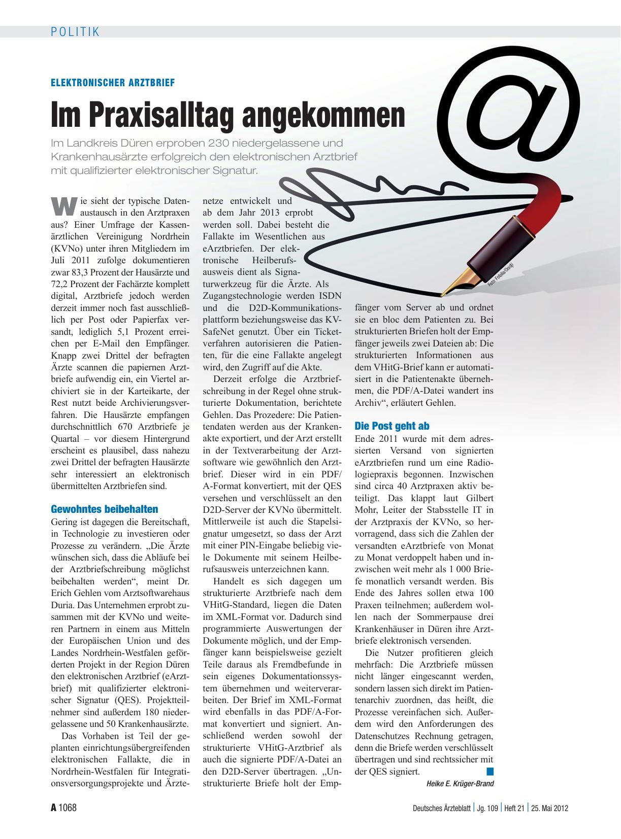 Vorschauseite 1: Elektronischer Arztbrief: Im Praxisalltag angekommen