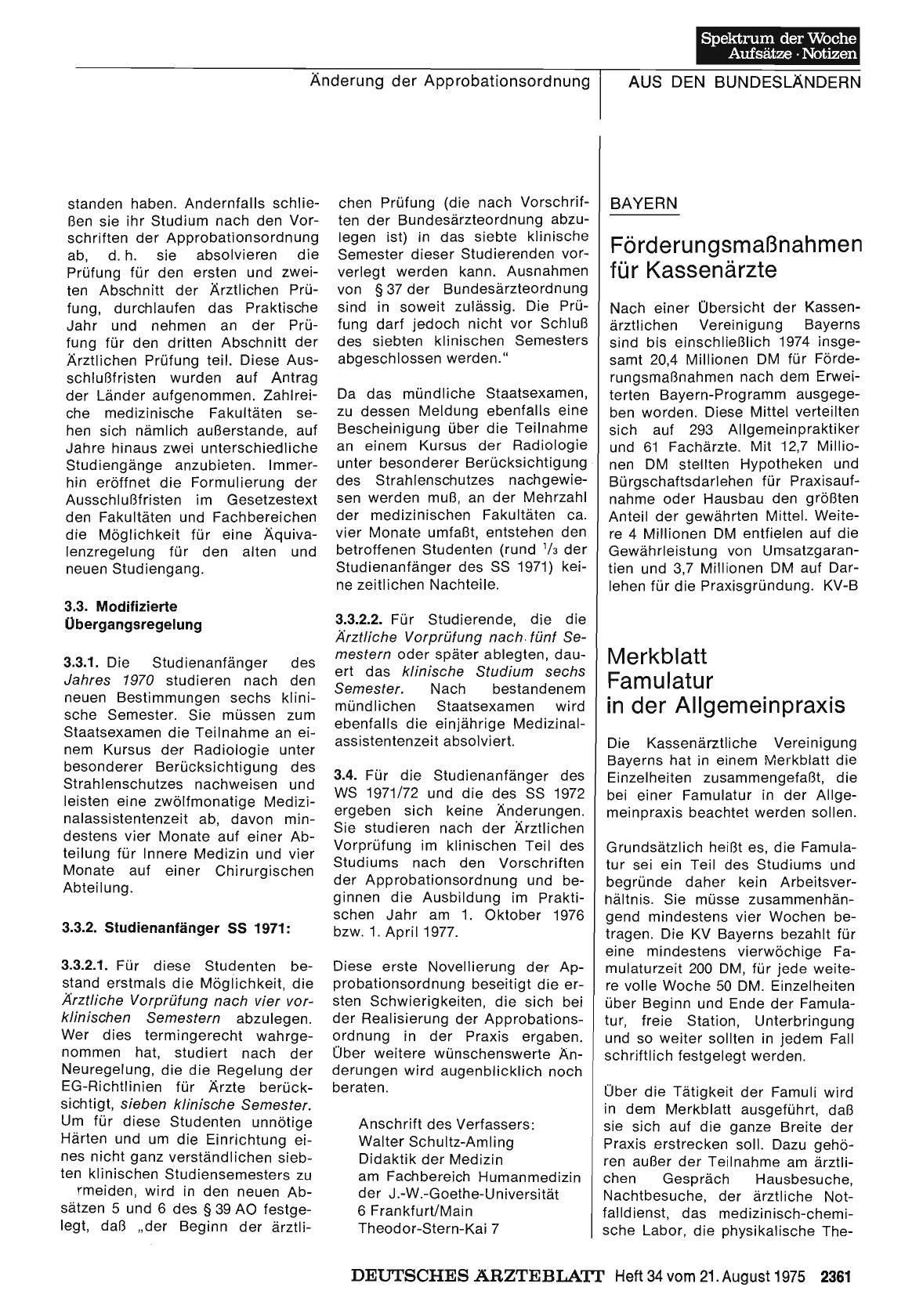 Vorschauseite 1: Bayern: Merkblatt Famulatur in der Allgemeinpraxis