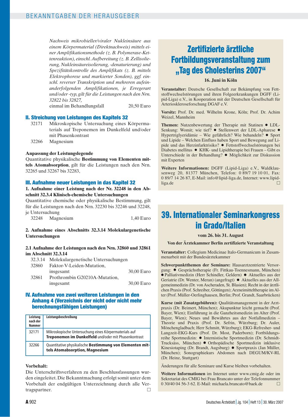 Vorschauseite 1: 39. Internationaler Seminarkongress in Grado/Italien vom 26. bis 31. August