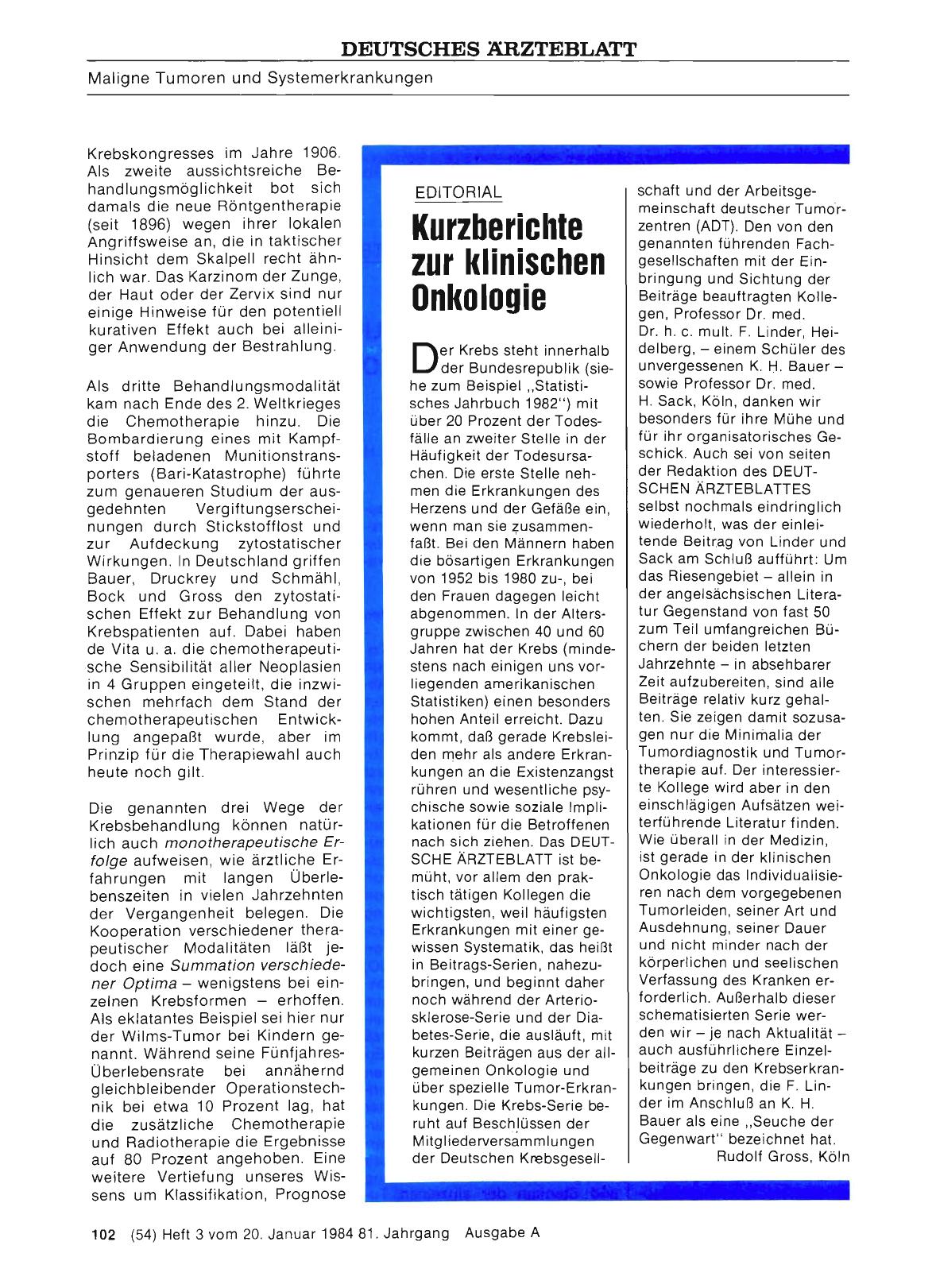 Vorschauseite 1: Kurzberichte zur klinischen Onkologie