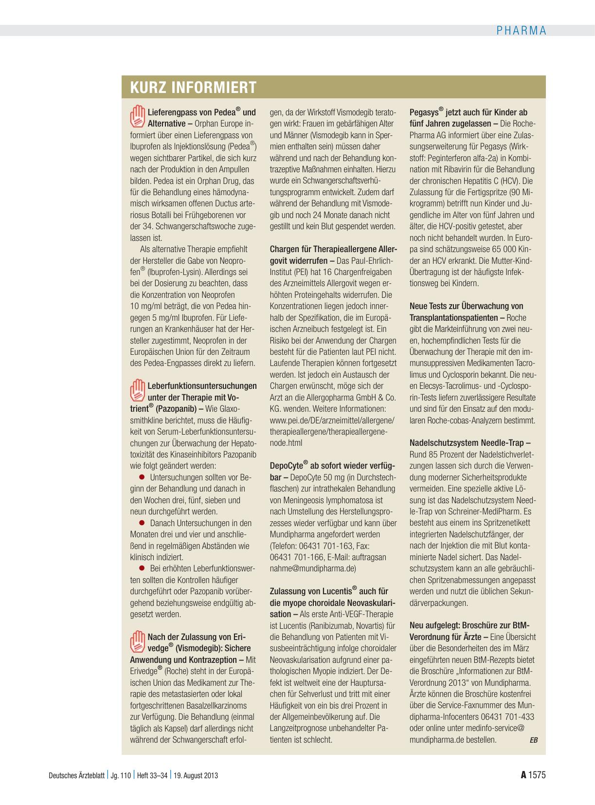 Vorschauseite 1: Kurz informiert
