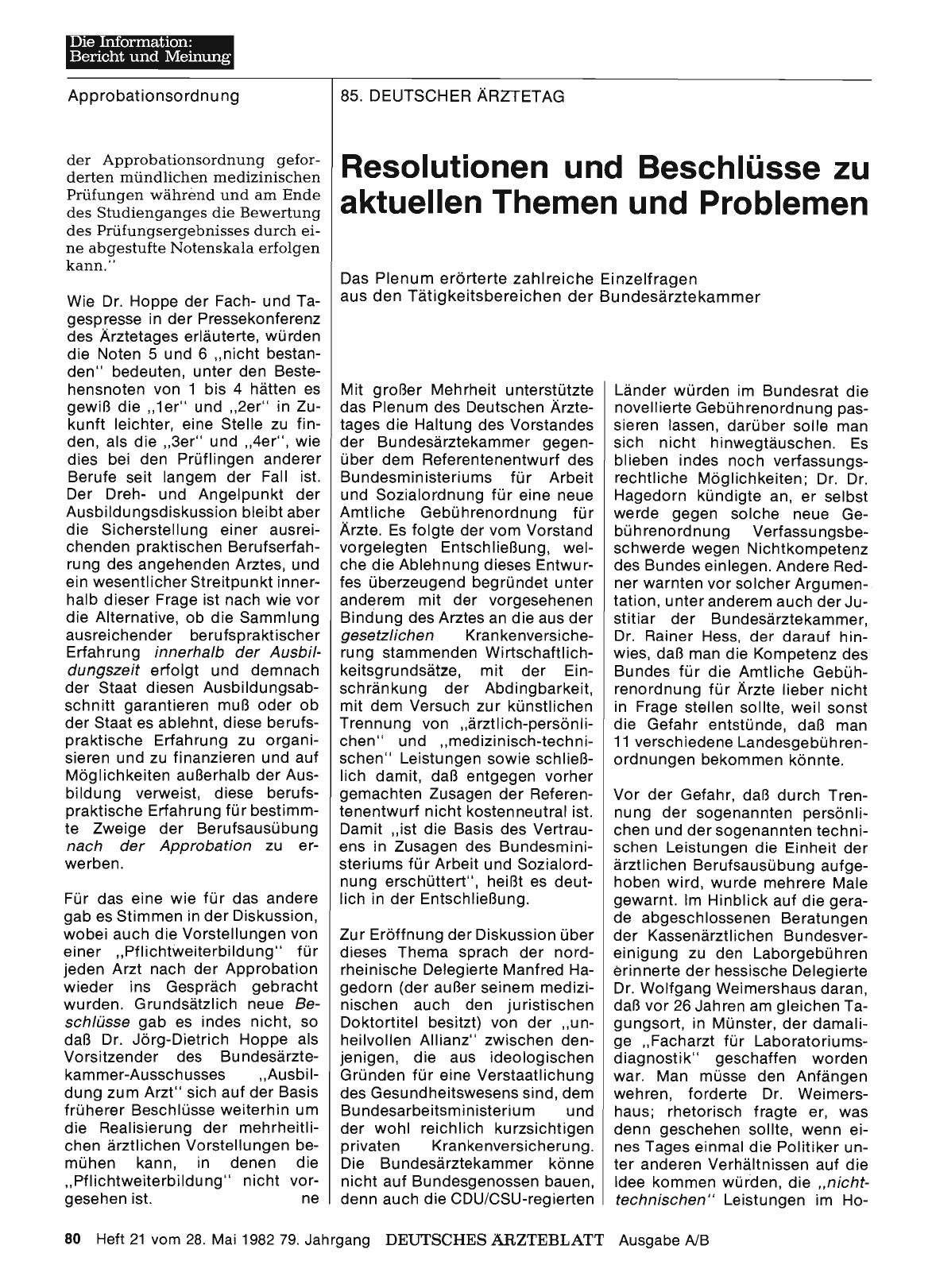 Vorschauseite 1: Resolutionen und Beschlüsse zu aktuellen Themen und Problemen