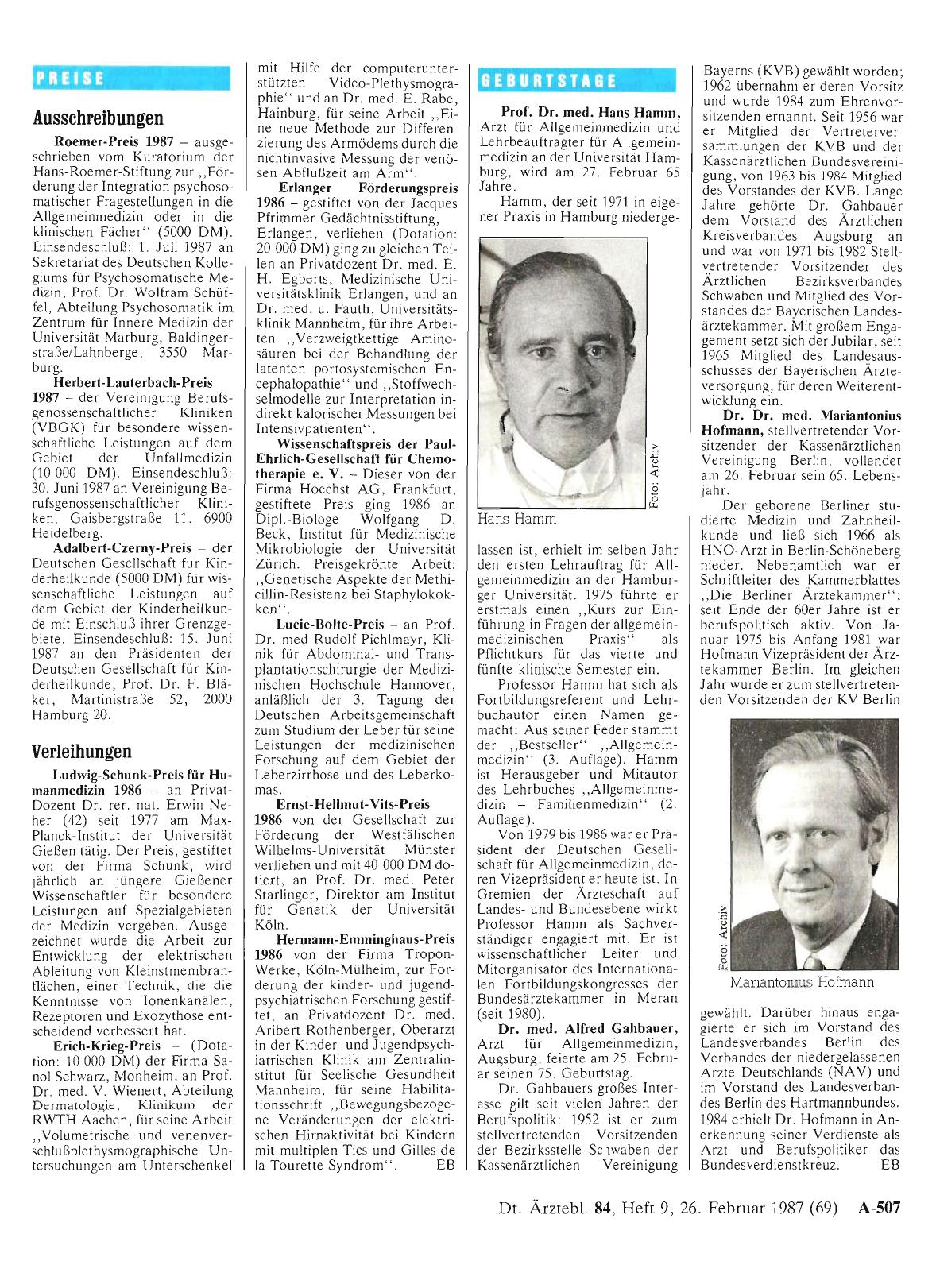 Vorschauseite 1: Geburtstage
