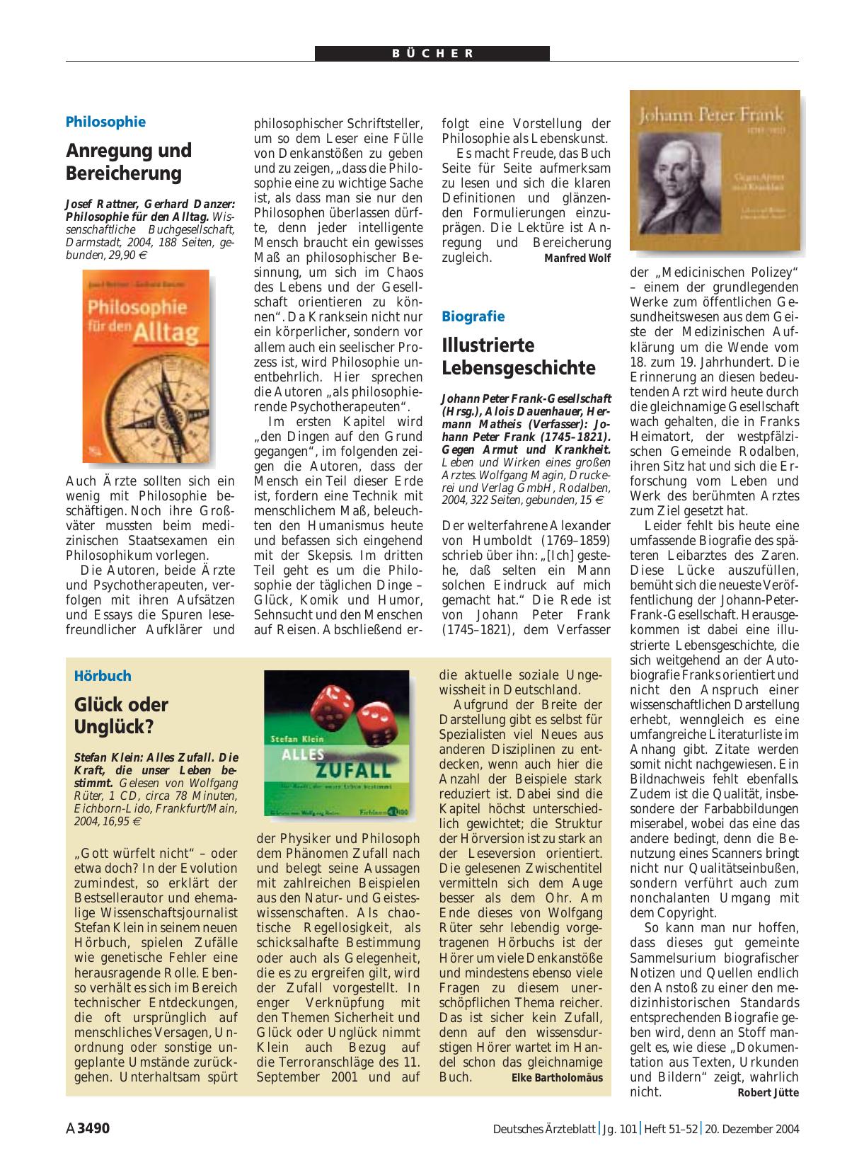 Vorschauseite 1: Philosophie für den Alltag