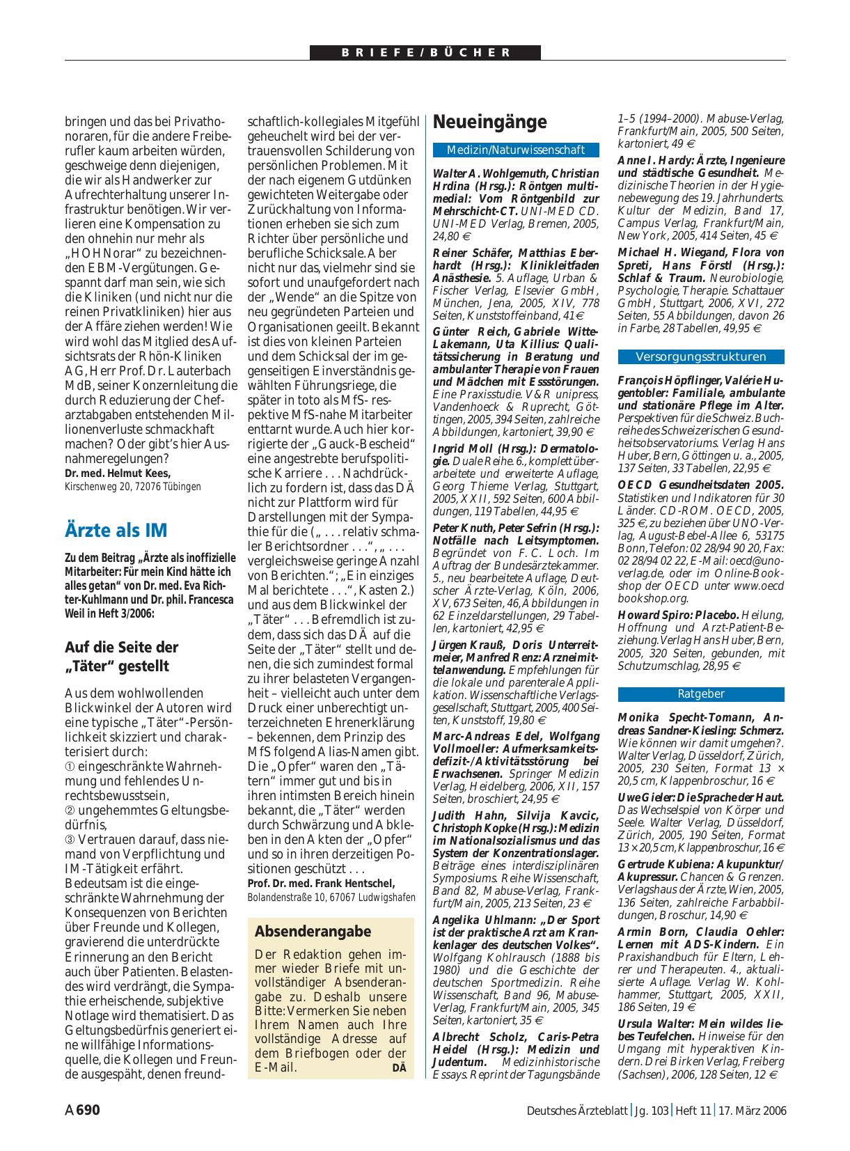 Vorschauseite 1: Absenderangabe