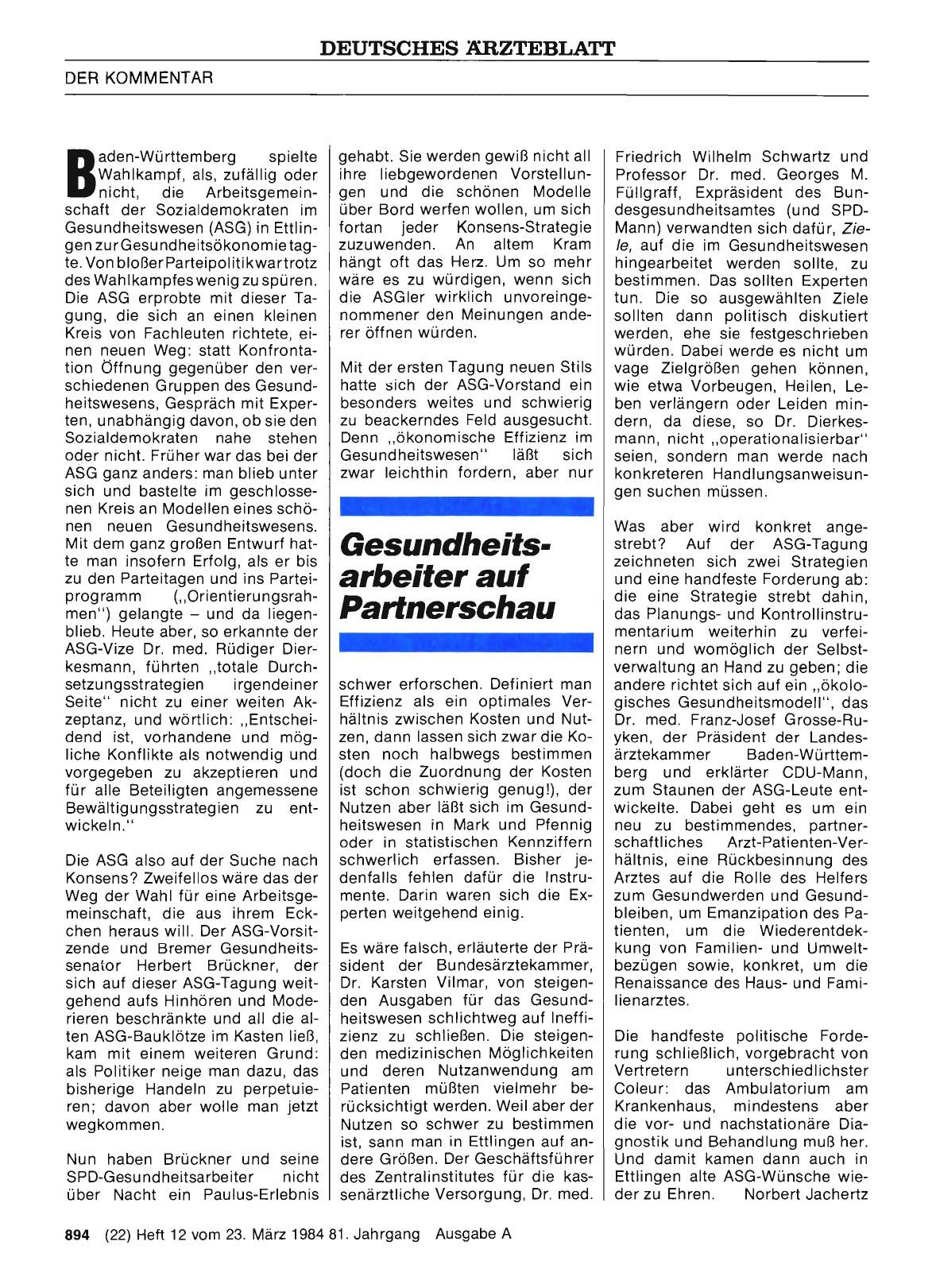 Vorschauseite 1: Gesundheitsarbeiter auf Partnerschau