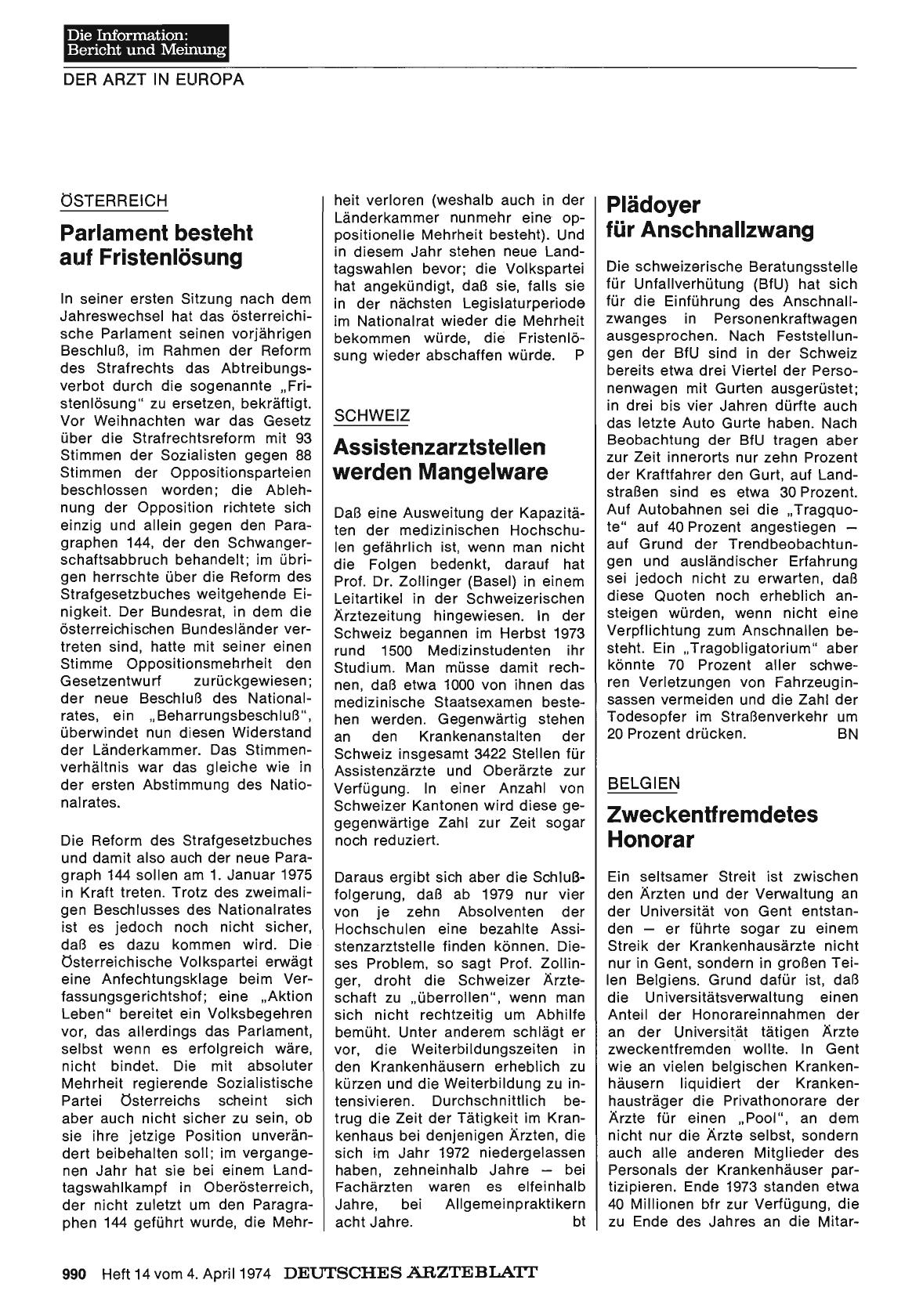 Vorschauseite 1: Belgien: Zweckentfremdetes Honorar