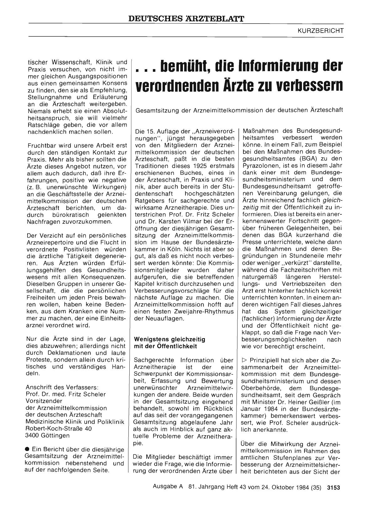 Vorschauseite 1: . .. bemüht, die Informierung der verordnenden Ärzte zu verbessern