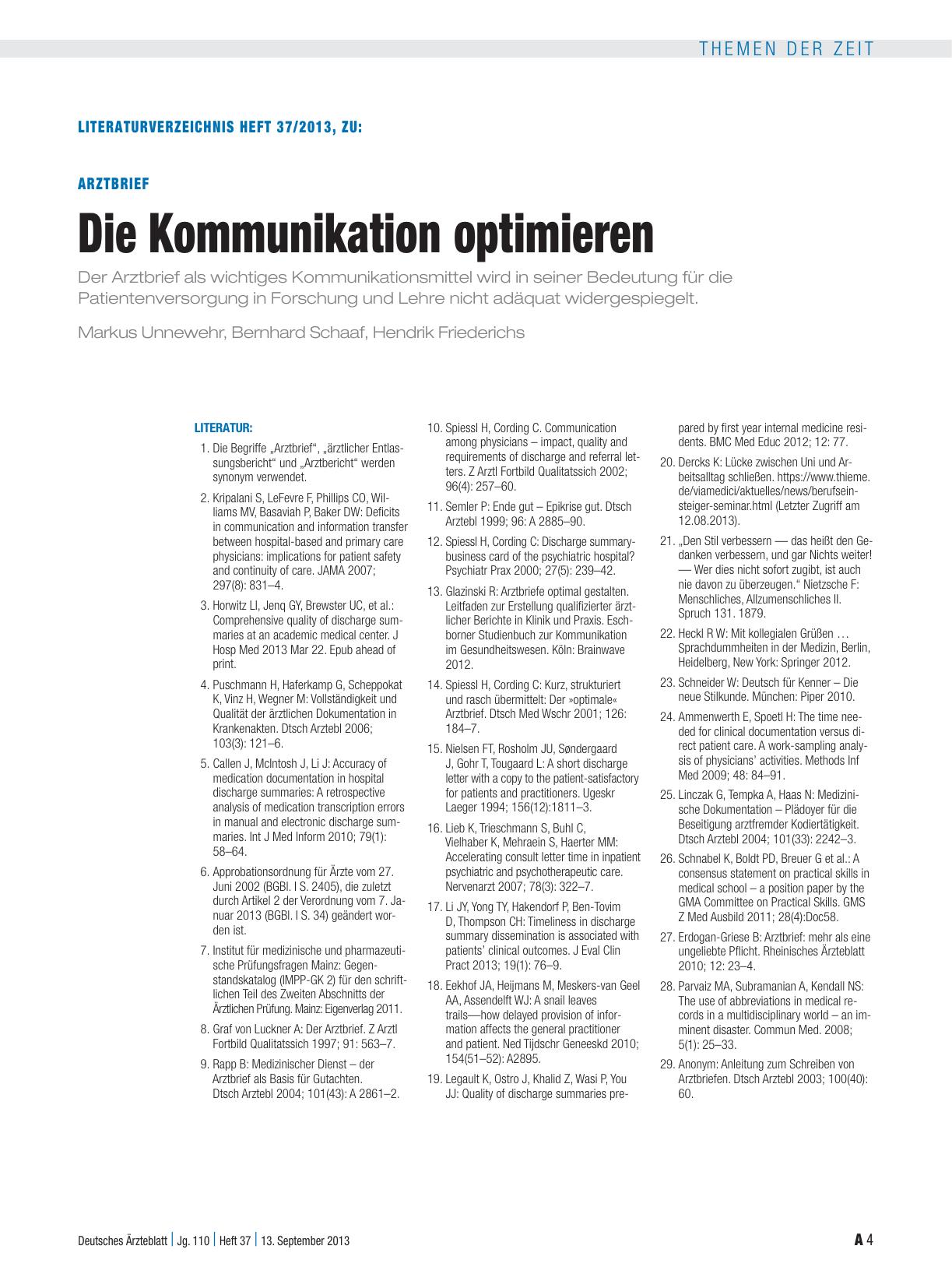 Vorschauseite 4: Arztbrief: Die Kommunikation optimieren