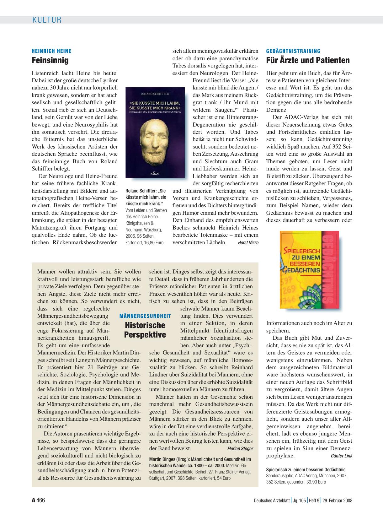 Vorschauseite 1: Heinrich Heine: Feinsinnig