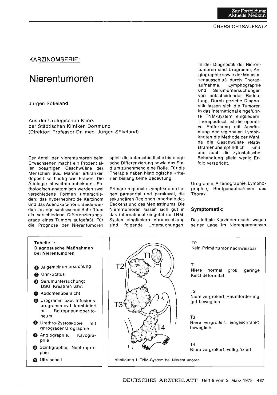 Vorschauseite 1: Karzinomserie: Nierentumoren