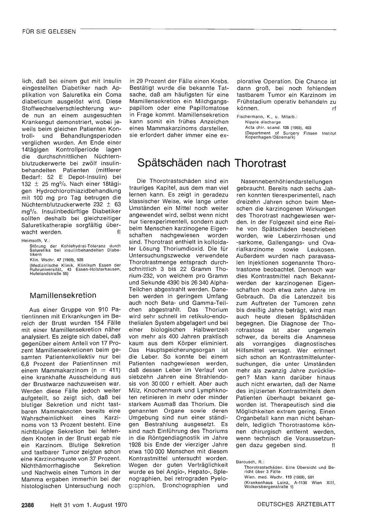 Vorschauseite 1: Mamillensekretion