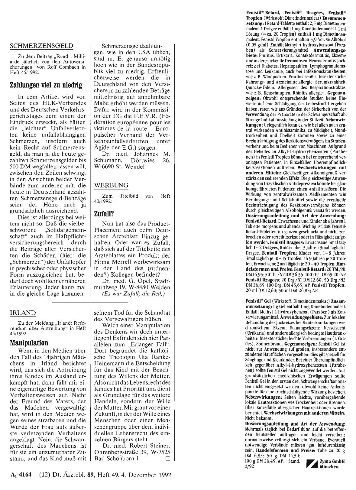 Vorschauseite 1: IRLAND: Manipulation