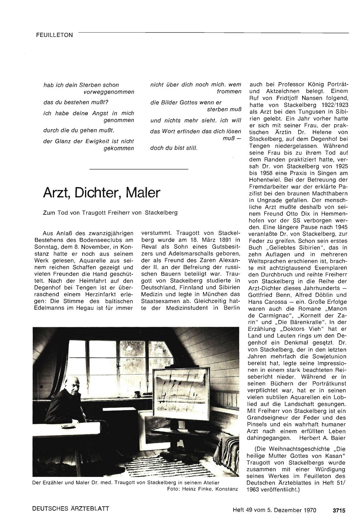 Vorschauseite 1: Arzt, Dichter, Maler