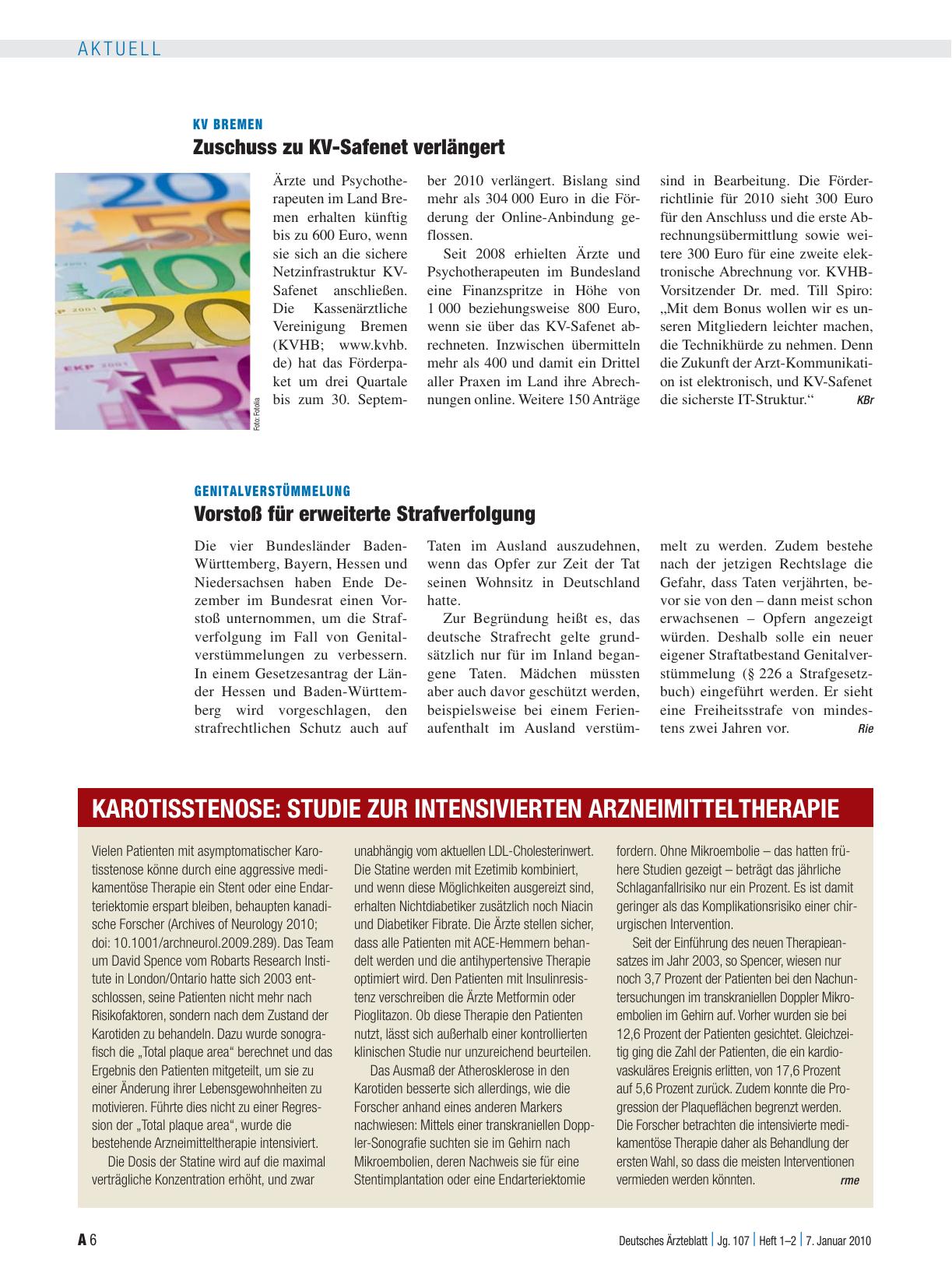Vorschauseite 1: Genitalverstümmelung: Vorstoß für erweiterte Strafverfolgung