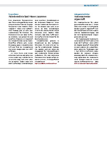 Vorschauseite 1: Laborgemeinschaften: Kostennachweise abgeschafft