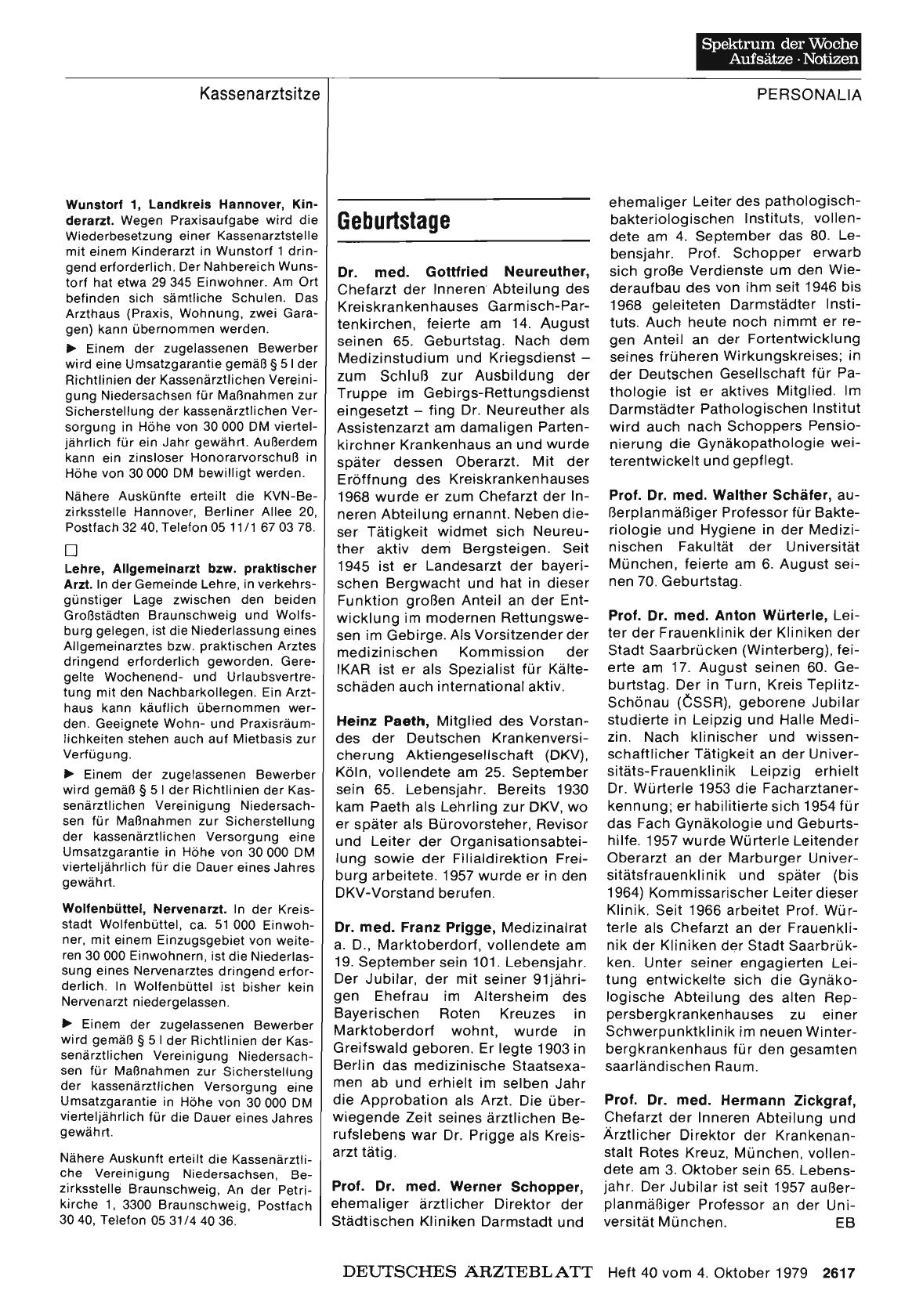 Vorschauseite 1: Geburtstage