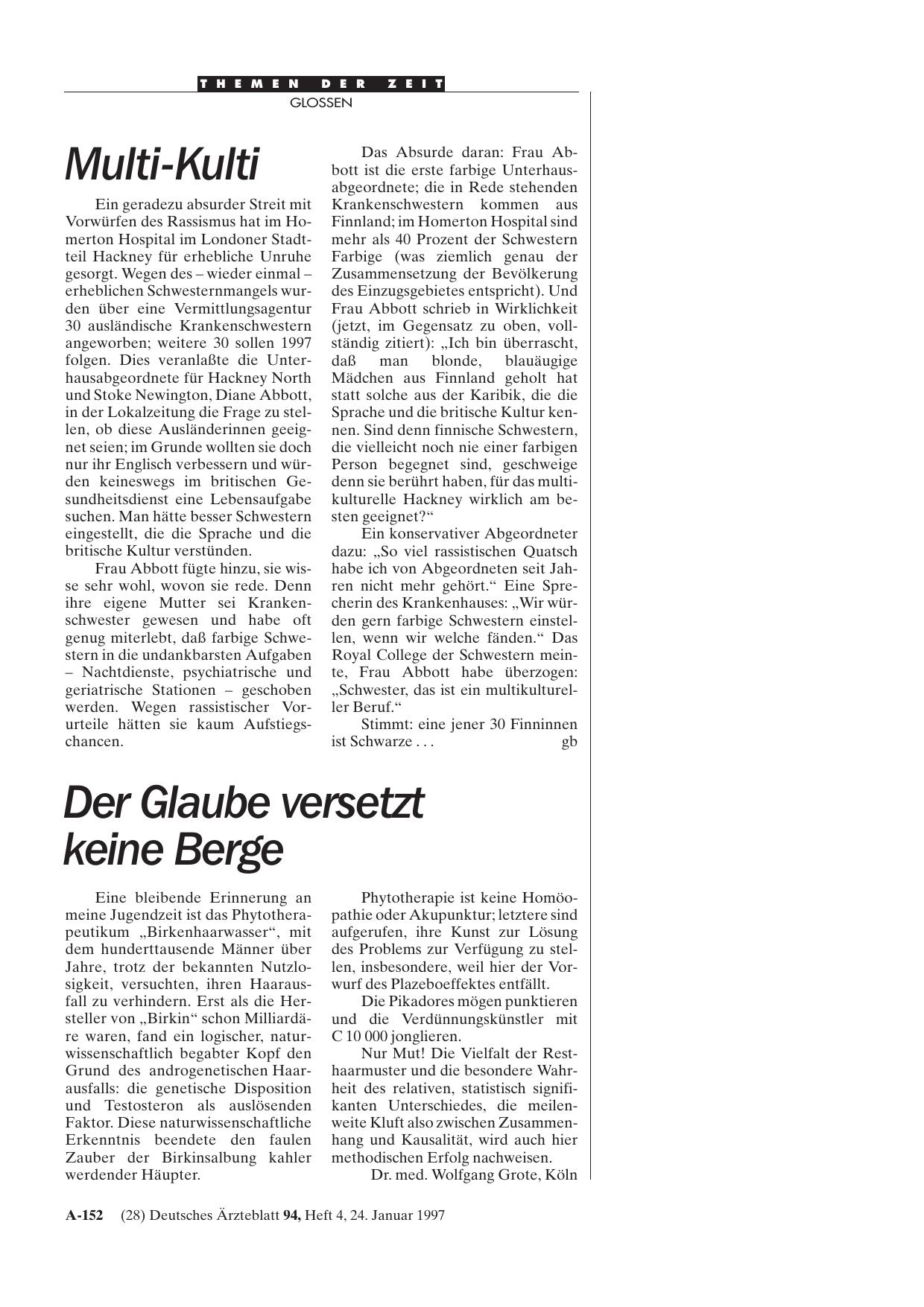 Vorschauseite 1: Der Glaube versetzt keine Berge