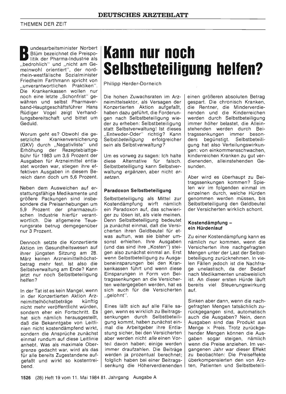 Vorschauseite 1: Kann nur noch Selbstbeteiligung helfen?