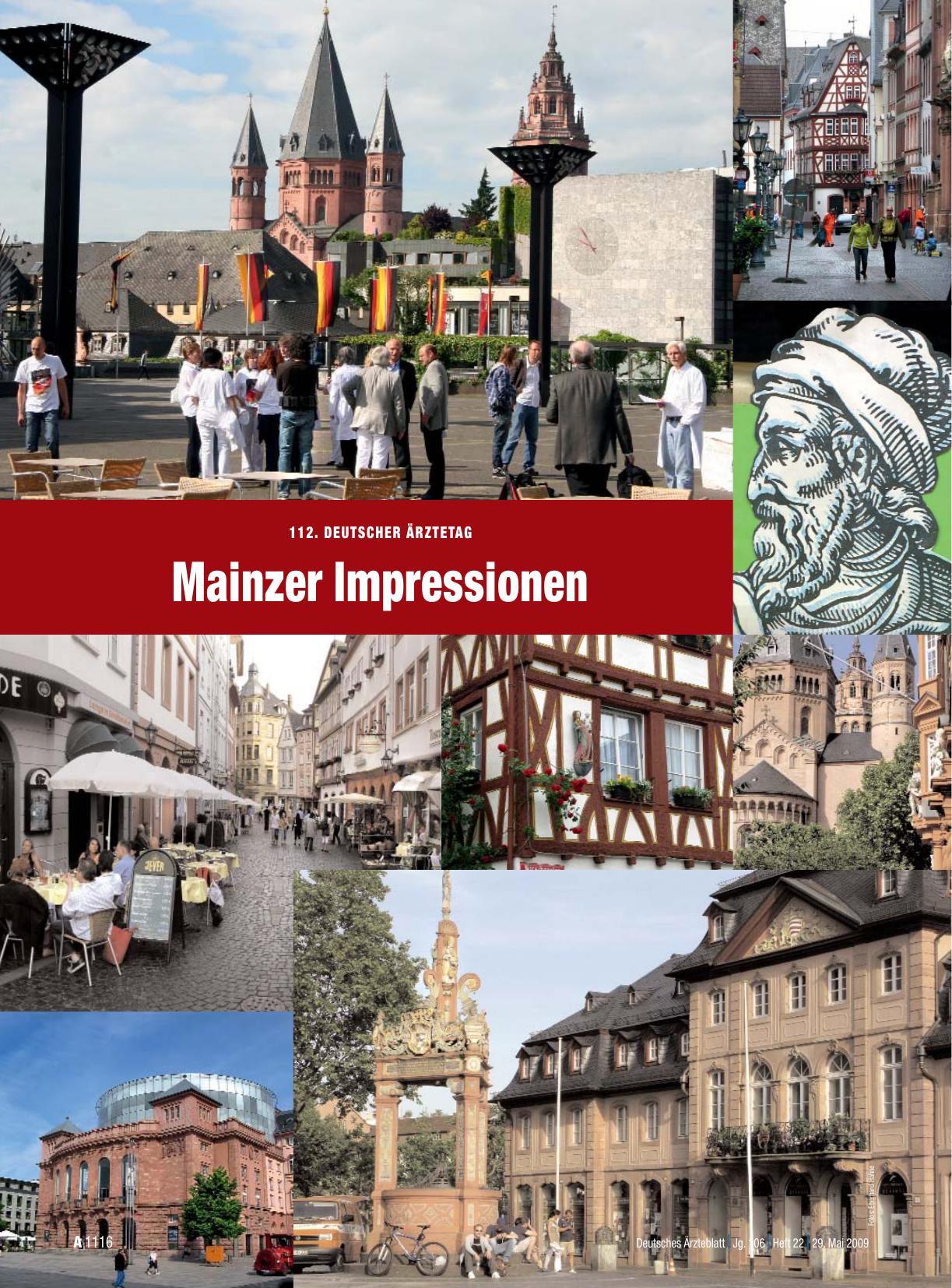 Vorschauseite 1: 112. Deutscher Ärztetag: Mainzer Impressionen
