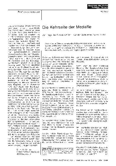 Vorschauseite 1: Die Kehrseite der Medaille