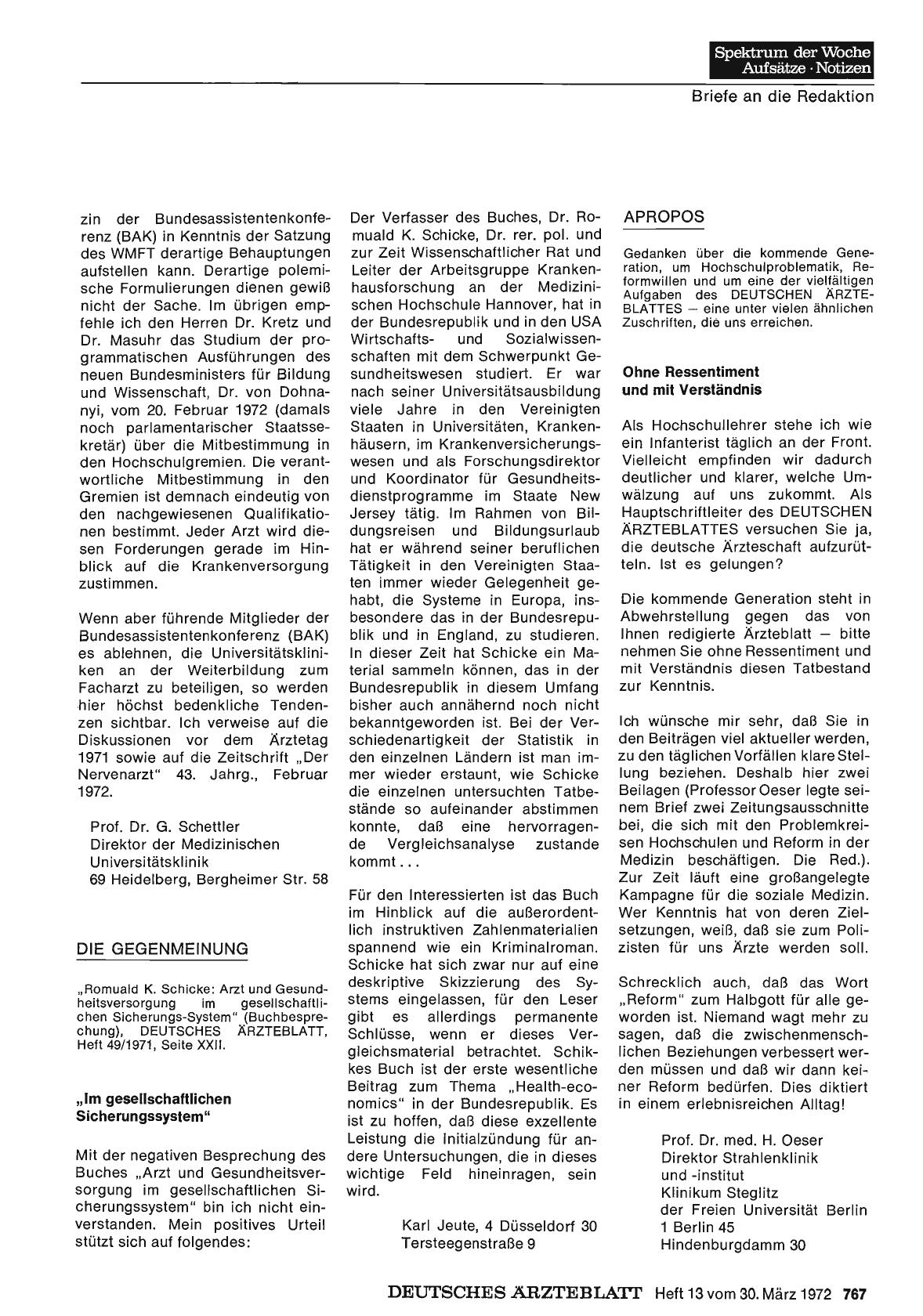 Vorschauseite 1: Apropos: Ohne Ressentiment und mit Verständnis