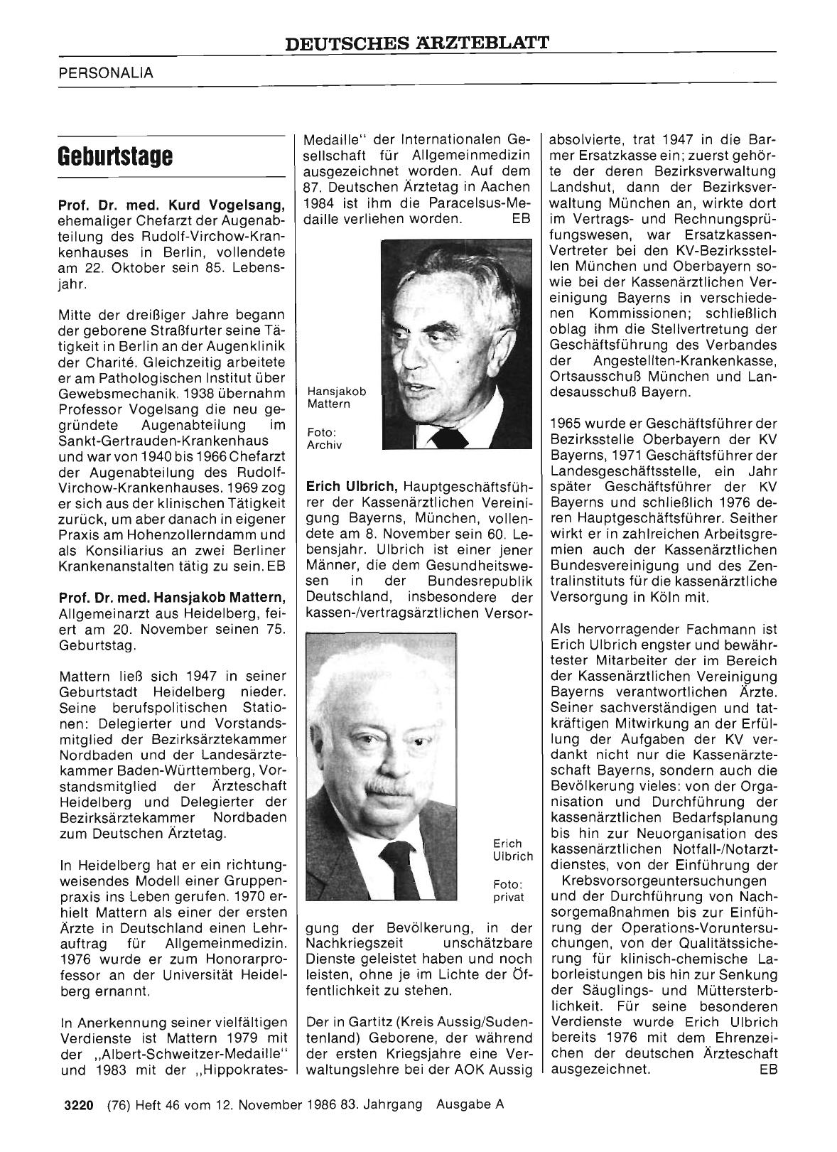Vorschauseite 1: Geburtstage