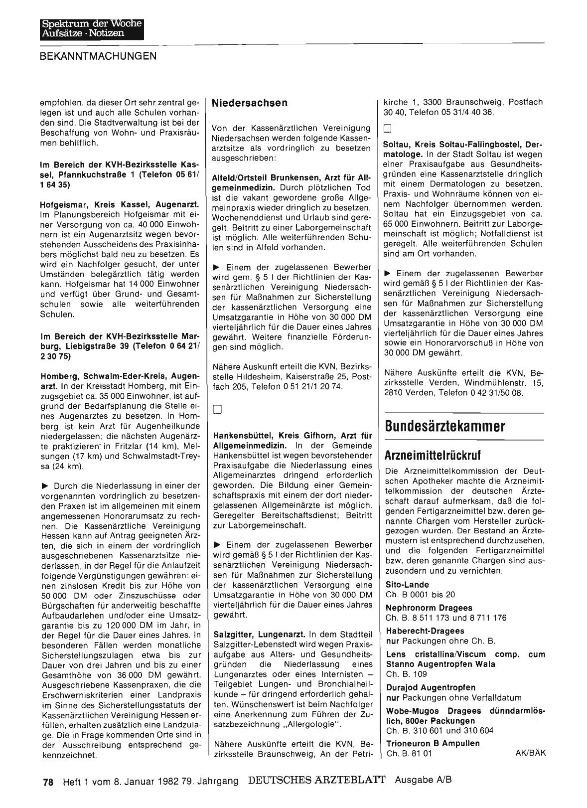 Vorschauseite 1: Bundesärztekammer