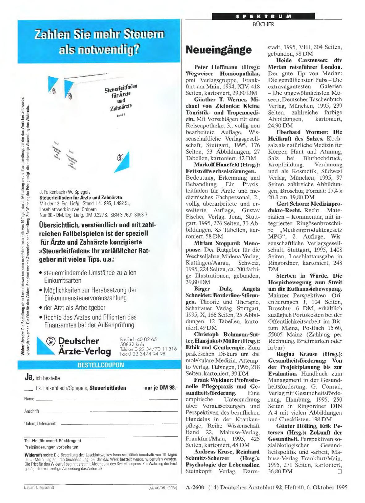 Vorschauseite 1: Neueingänge