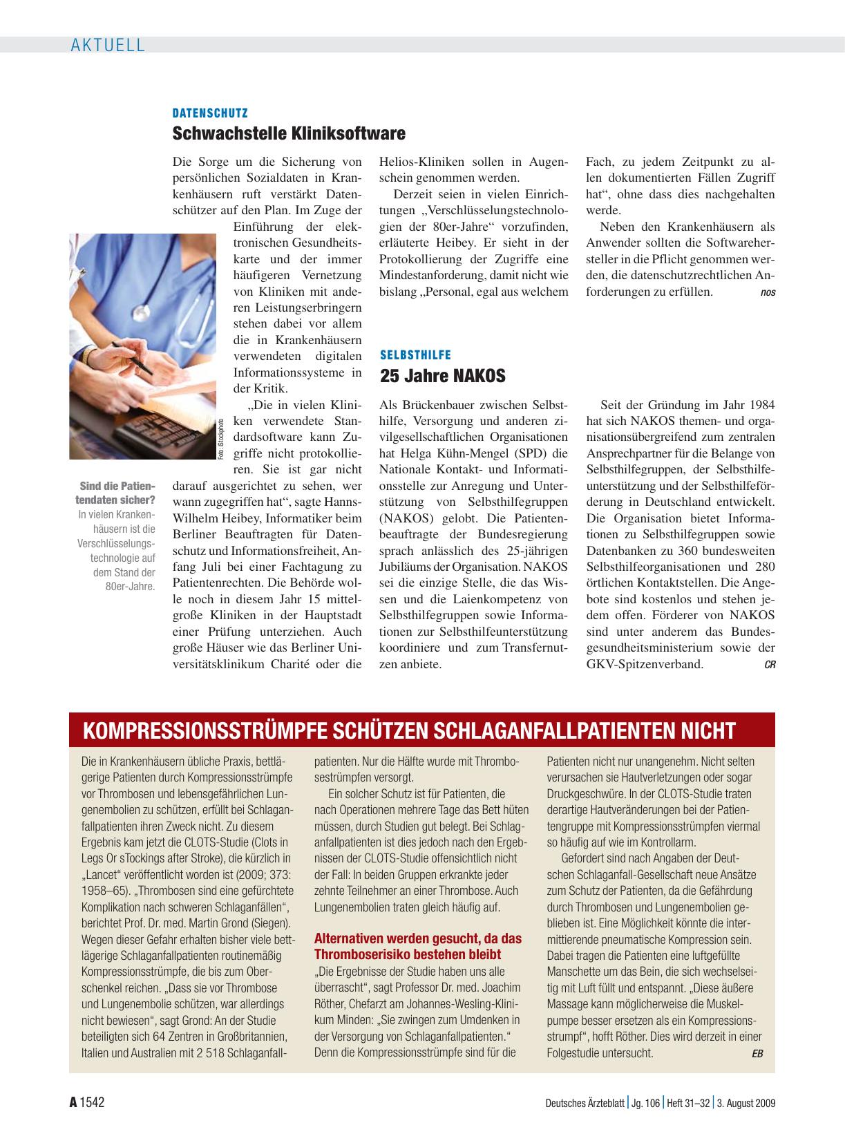 Vorschauseite 1: Datenschutz: Schwachstelle Kliniksoftware
