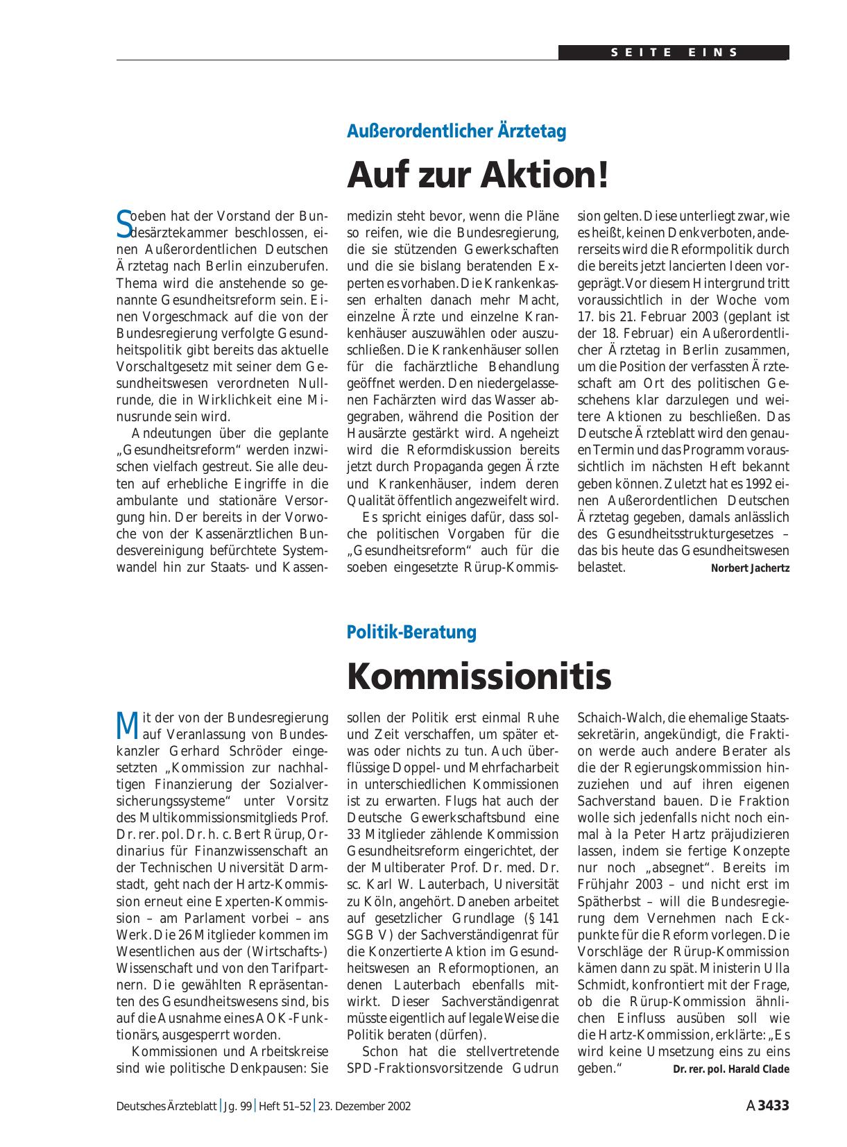 Vorschauseite 1: Politik-Beratung: Kommissionitis