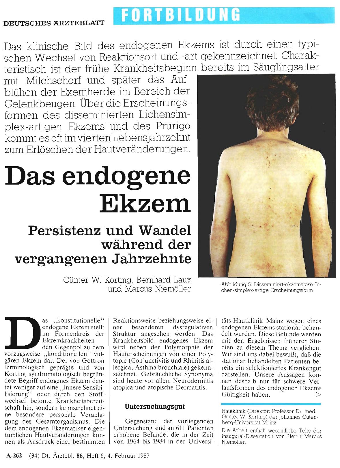 Vorschauseite 1: Das endogene Ekzem