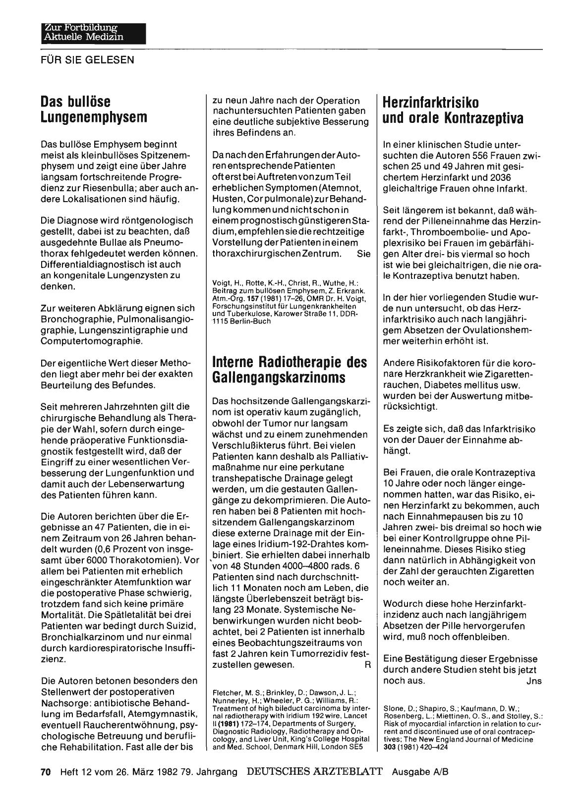 Vorschauseite 1: Das bullöse Lungenemphysem