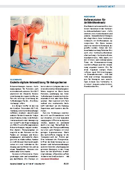 Vorschauseite 1: Teletherapie: Gezielte digitale Unterstützung für Rehapatienten
