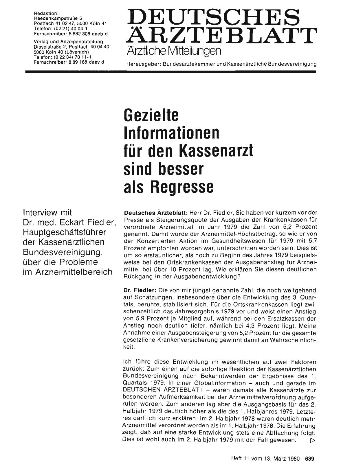 Vorschauseite 1: Gezielte Informationen für den Kassenarzt sind besser als Regresse