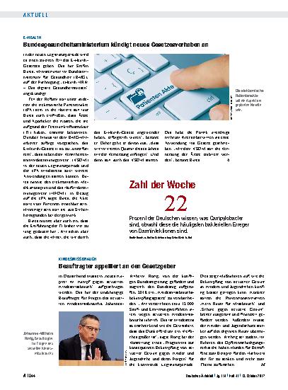 Vorschauseite 1: E-Health: Bundesgesundheitsministerium kündigt neues Gesetzesvorhaben an