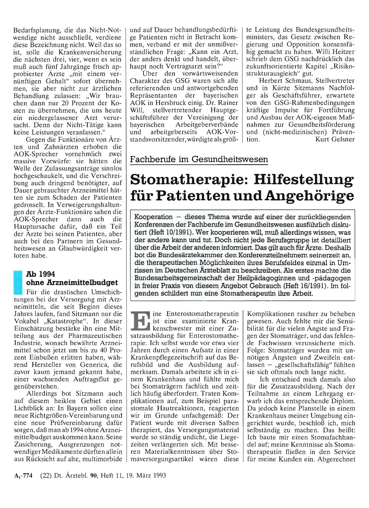 Vorschauseite 1: Fachberufe im Gesundheitswesen: Stomatherapie: Hilfestellung für Patienten und Angehörige