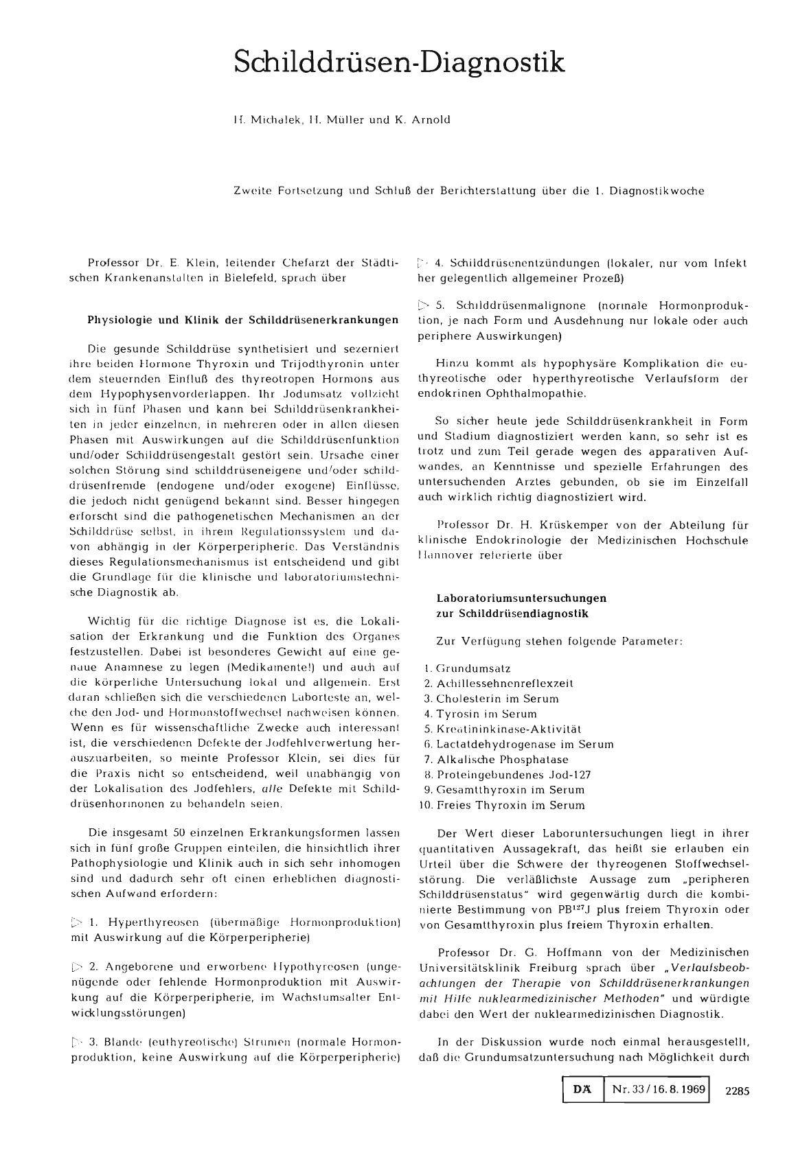 Vorschauseite 1: Schilddrüsen-Diagnostik