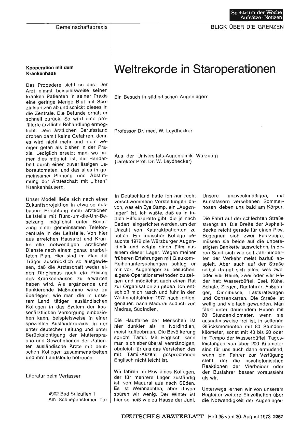 Vorschauseite 1: Weltrekorde in Staroperationen